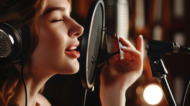 Modern music classroom setup for voice training and vocal development