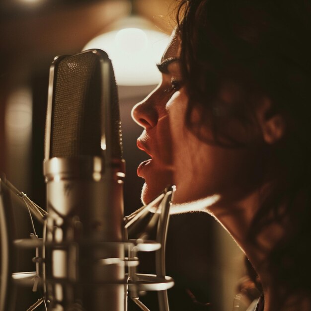 Instructor guiding learner through vocal performance methods in singing lessons